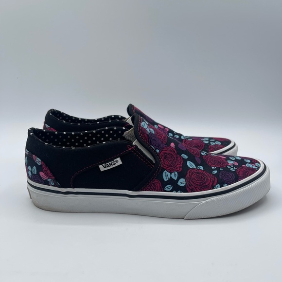 VANS Old Skool Shoes 508731 Floral Black with Roses Women's Size US 8 - Picture 1 of 8